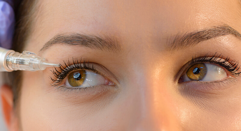 eye liner and eyelash enhancement
