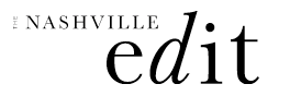 Nashville Edit written in black font in white background